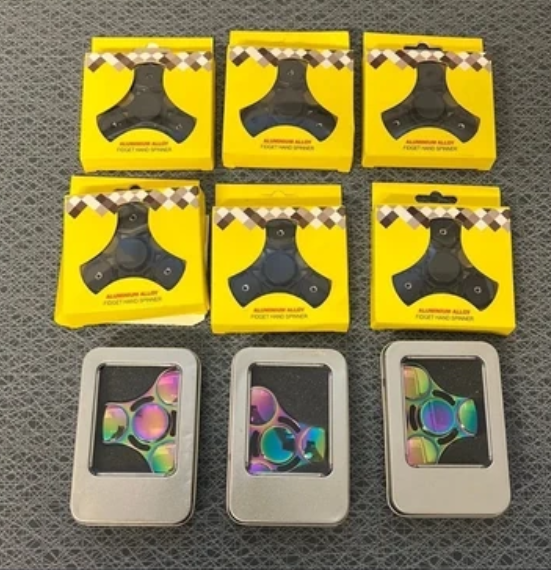 Fidgetspinner mixat 9-pack